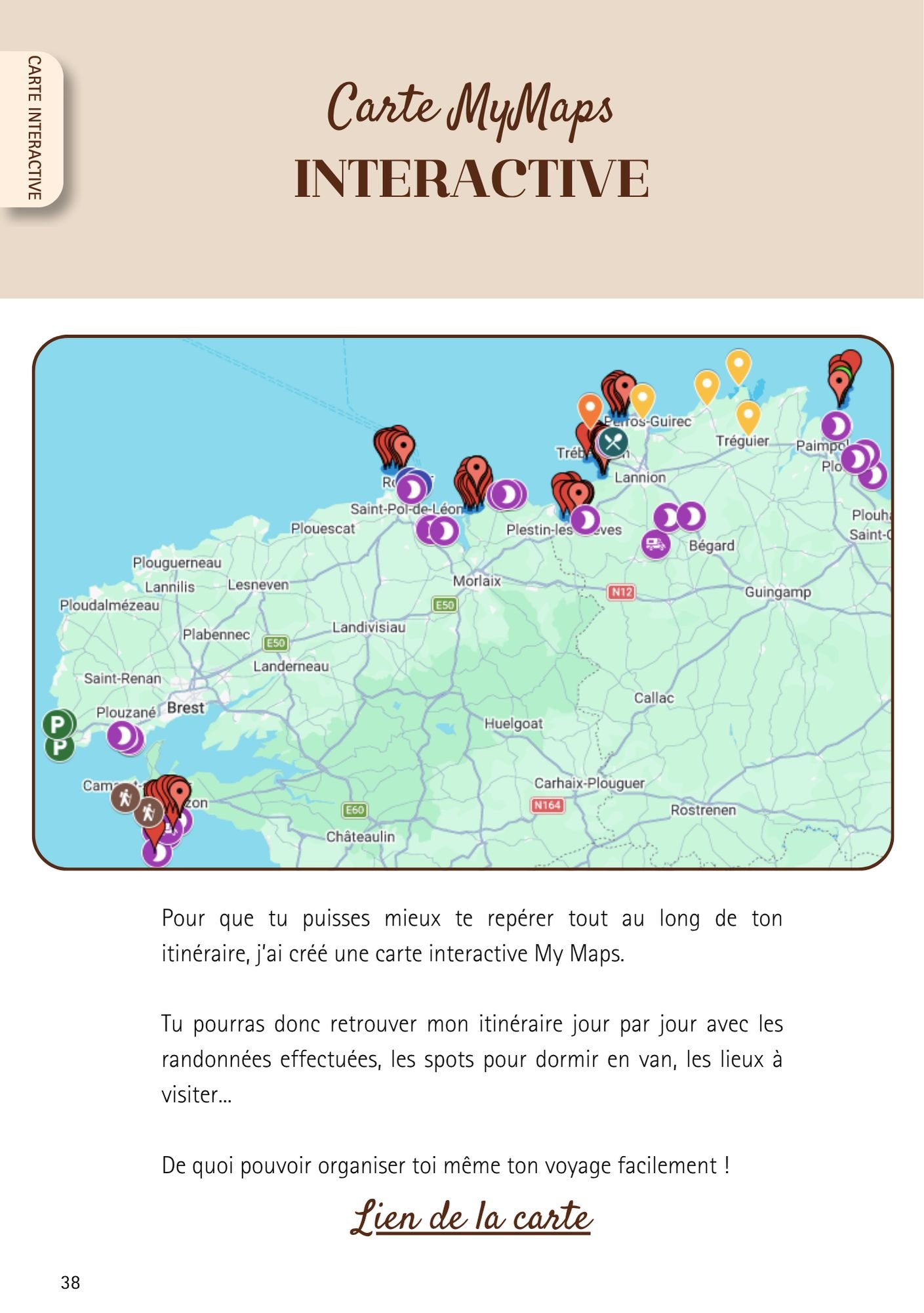 Carte intéractive - Roadbook Clara.roadtrip